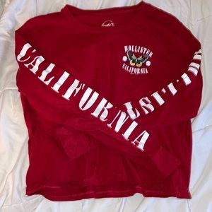 red hollister butterfly tee